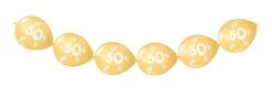 50 Jaar Gouden Ballonnenslinger Knoopballon 3 Meter