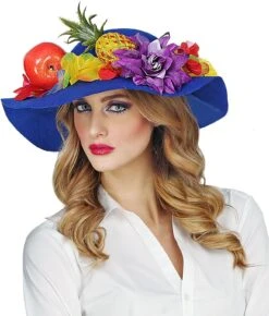 60s Dames Hoed Blauw -Halloween-Kostuums 60s dames hoed blauw 4