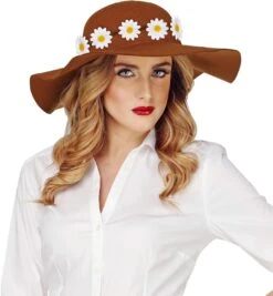 60s Dames Hoed Bruin -Halloween-Kostuums 60s dames hoed bruin 5