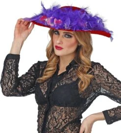 60s Dames Hoed Rood -Halloween-Kostuums 60s dames hoed rood 3