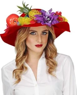 60s Dames Hoed Rood -Halloween-Kostuums 60s dames hoed rood 4