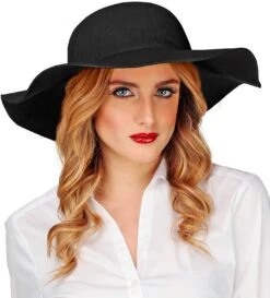 60s Dames Hoed Zwart