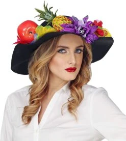 60s Dames Hoed Zwart -Halloween-Kostuums 60s dames hoed zwart 3