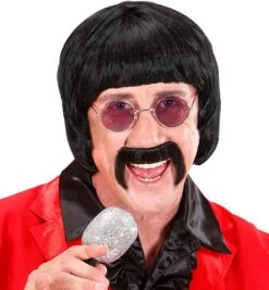 60s Popster Pruik Zwart -Halloween-Kostuums 60s popster pruik zwart 2