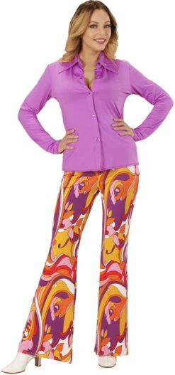70s Blouse Dames Paars -Halloween-Kostuums 70s blouse dames paars 3