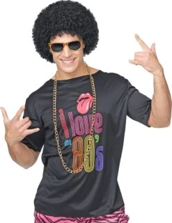 70s Disco Afro Pruik Zwart -Halloween-Kostuums 70s disco afro pruik zwart 4