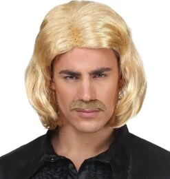 70s Disco Pruik Blond Mannen