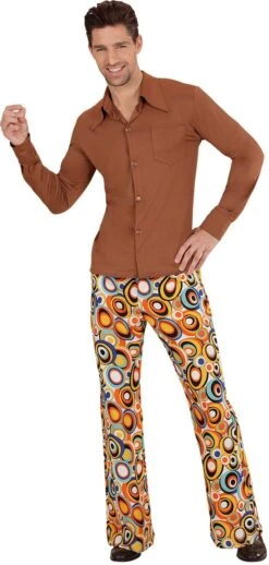 70s Shirt Bruin -Halloween-Kostuums 70s shirt bruin 3