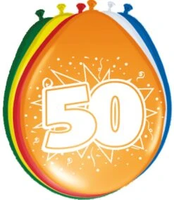 8 Feestelijke Verjaardag Ballonnen 50 Jaar
