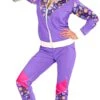 80s Trainingsoutfit Paars Vrouw