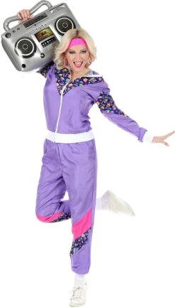 80s Trainingsoutfit Paars Vrouw -Halloween-Kostuums 80s trainingsoutfit paars vrouw 3