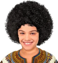Afro Kinder Pruik Zwart