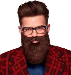 Baard Met Snor Bruin -Halloween-Kostuums baard met snor bruin 6