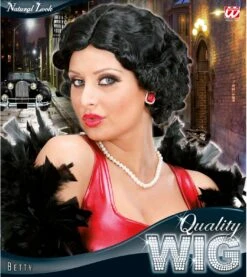 Betty Boop Pruik Zwart -Halloween-Kostuums betty boop pruik zwart 2