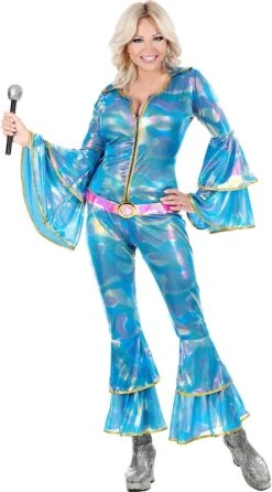Blauw Disco-outfit Dames -Halloween-Kostuums blauw disco outfit dames 3