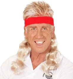 Blonde 80s Haarextensie Met Zweetband -Halloween-Kostuums blonde 80s haarextensie met zweetband 1