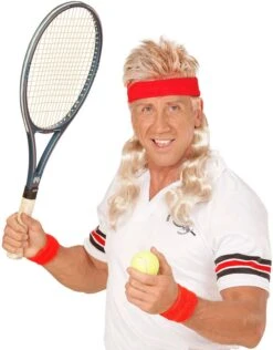 Blonde 80s Haarextensie Met Zweetband -Halloween-Kostuums blonde 80s haarextensie met zweetband 2