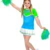 Cheerleader Outfit Meisjes Blauw Groen -Halloween-Kostuums cheerleader outfit meisjes blauw groen 0