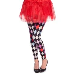 Clown Harlekijn Legging Ruitjes Dames