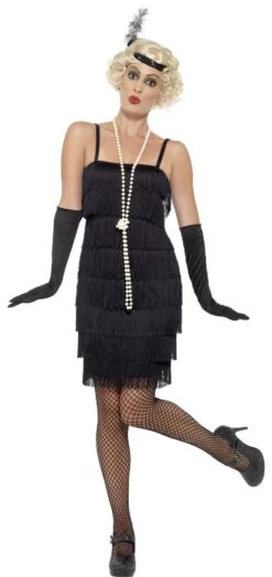Dames Flapper Jurk Zwart