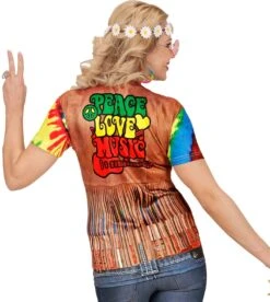 Dames Hippie Shirt -Halloween-Kostuums dames hippie shirt 2