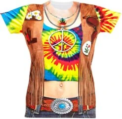 Dames Hippie Shirt -Halloween-Kostuums dames hippie shirt 3