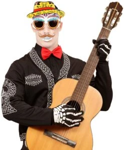 Day Of The Dead Bril Met Snor En Tanden -Halloween-Kostuums day of the dead bril met snor en tanden 3