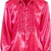 Disco Blouse Met Ruches Roze -Halloween-Kostuums disco blouse met ruches roze 0