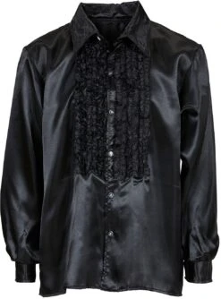 Disco Blouse Met Ruches Zwart