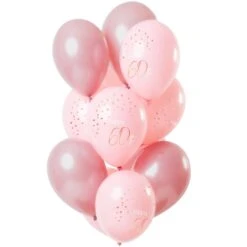 Elegant Lush Blush Ballonnen 60 Jaar 12 Stuks