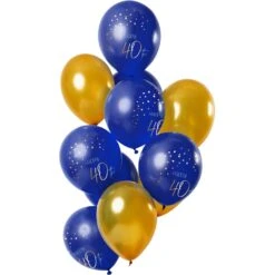 Elegant True Blue Ballonnen 40 Jaar 12 Stuks