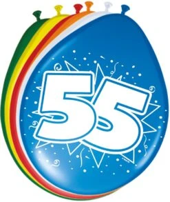 Feestelijke Verjaardag Ballonnen 55 Jaar