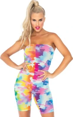 Festival Playsuit Regenboog Camouflage
