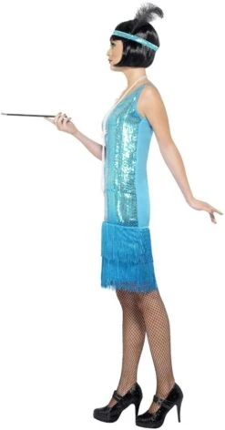 Flapper 20s Jurk Blauw Dames -Halloween-Kostuums flapper 20s jurk blauw dames 2