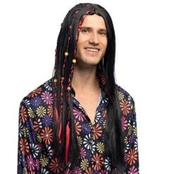 Flower Power Pruik Heren Lang