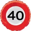 Folieballon 40 Jaar Verkeersbord -Halloween-Kostuums folieballon 40 jaar verkeersbord 0