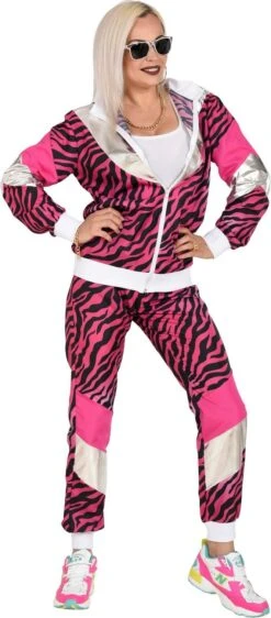 Fout 80s Roze Tijger Trainingspak Heren -Halloween-Kostuums fout 80s roze tijger trainingspak heren 1