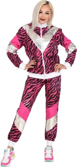 Fout 80s Roze Tijger Trainingspak Heren -Halloween-Kostuums fout 80s roze tijger trainingspak heren 3