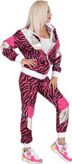 Fout 80s Roze Tijger Trainingspak Heren -Halloween-Kostuums fout 80s roze tijger trainingspak heren 6