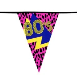 Foute Jaren 80 Thema Vlaggenlijn -Halloween-Kostuums foute jaren 80 thema vlaggenlijn 1