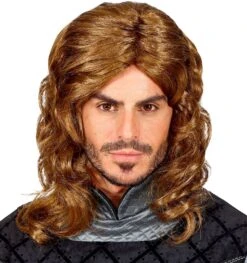 Gekrulde Lange Pruik Heren