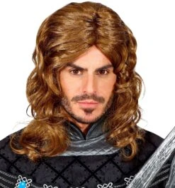 Gekrulde Lange Pruik Heren -Halloween-Kostuums gekrulde lange pruik heren 2