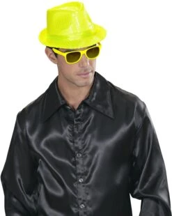 Gele Pailletten Fedora -Halloween-Kostuums gele pailletten fedora 3