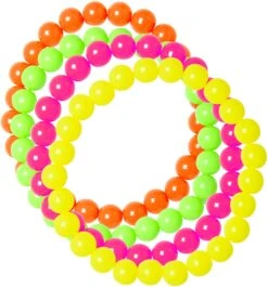 Geparelde Neon Armbanden 4 Stuks