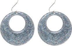 Glitter Oorbellen Zilver