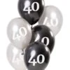 Glossy Black 40 Jaar Ballonnen 6 Stuks -Halloween-Kostuums glossy black 40 jaar ballonnen 6 stuks 0