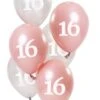 Glossy Pink 16 Jaar Ballonnen 6 Stuks -Halloween-Kostuums glossy pink 16 jaar ballonnen 6 stuks 0
