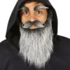 Grijze Baard Met Snor En Wenkbrauwen -Halloween-Kostuums grijze baard met snor en wenkbrauwen 0