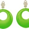 Groene 80s Ring Oorbellen -Halloween-Kostuums groene 80s ring oorbellen 0