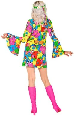 Groovy 70s Flower Power Hippie Jurkje Dames -Halloween-Kostuums groovy 70s flower power hippie jurkje dames 2